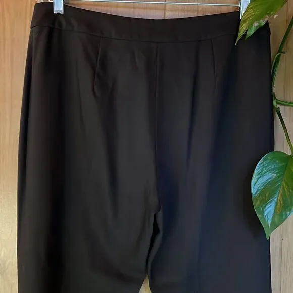 Eileen Fisher Wool Trousers Size M color: brown - Picture 3 of 5